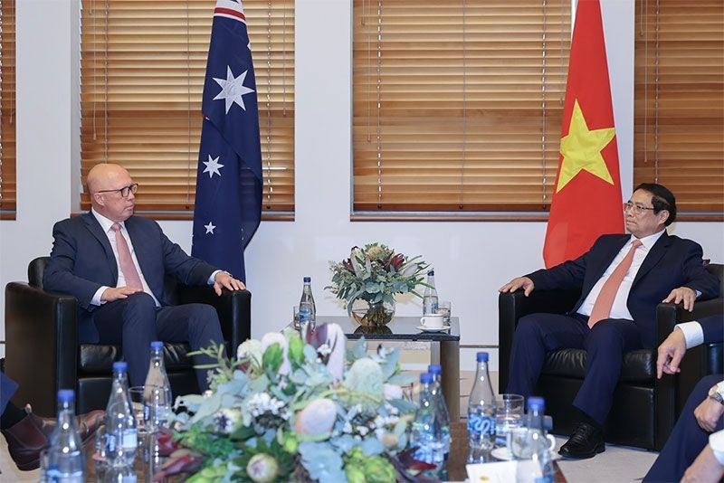 Thủ tướng Phạm Minh Chính tiếp Lãnh đạo Đảng Tự do Australia