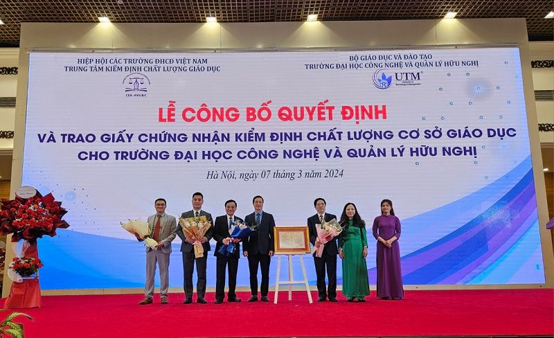 Trường Đại học Công nghệ và Quản lý Hữu Nghị đạt chứng nhận kiểm định chất lượng cơ sở giáo dục đại học 