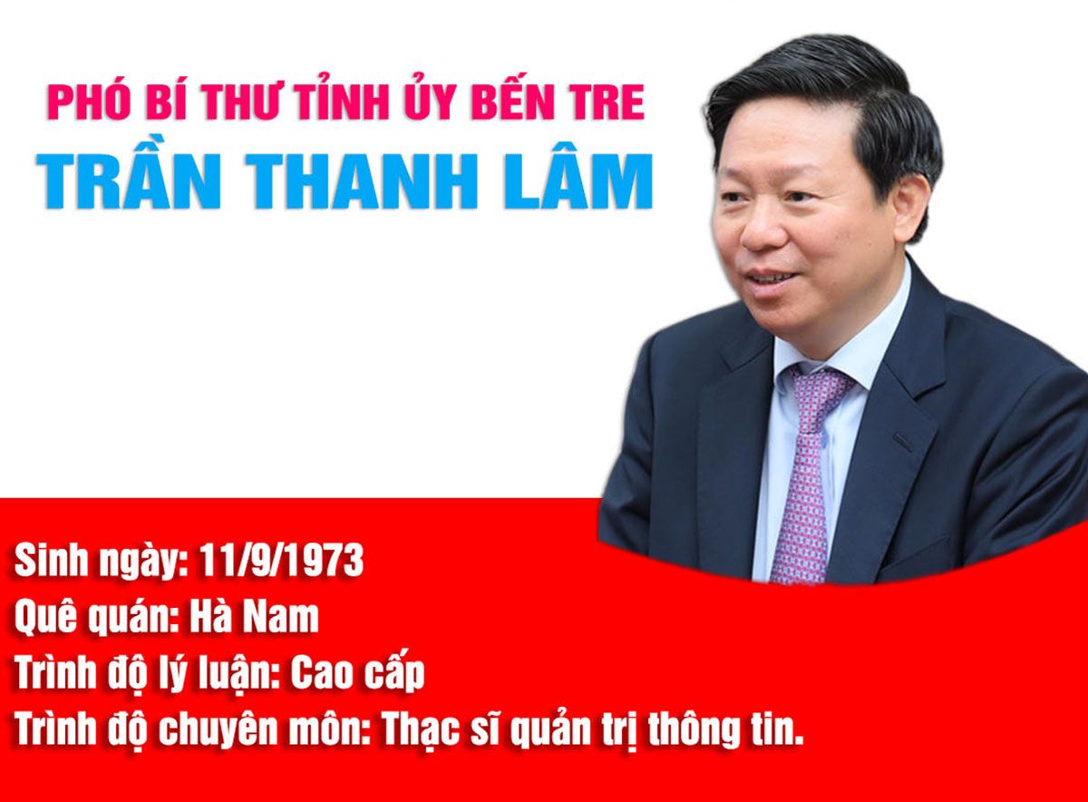 Infographic: Chân dung tân Phó Bí thư Tỉnh ủy Bến Tre Trần Thanh Lâm