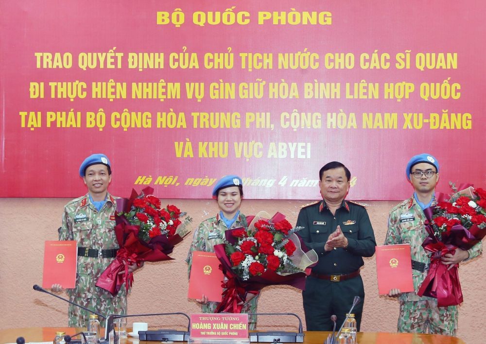 Thêm 3 sĩ quan Việt Nam tham gia nhiệm vụ gìn giữ hòa bình