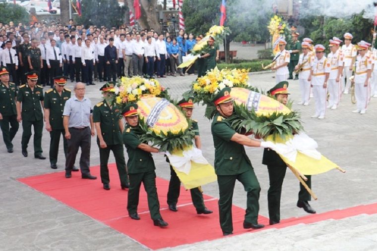 Truy điệu, an táng 87 hài cốt liệt sĩ hy sinh tại Lào