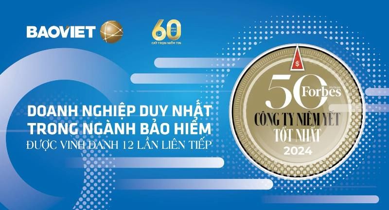 Bảo Việt - 12 năm liên tiếp được vinh danh “Danh sách 50 công ty niêm yết tốt nhất Việt Nam”