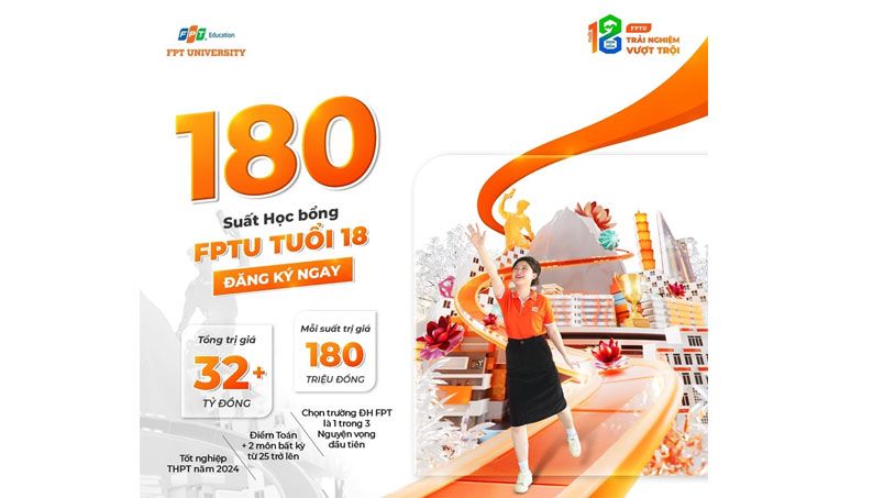 Học sinh đạt từ 25 điểm thi THPT trở lên có cơ hội đạt học bổng trường Đại học FPT