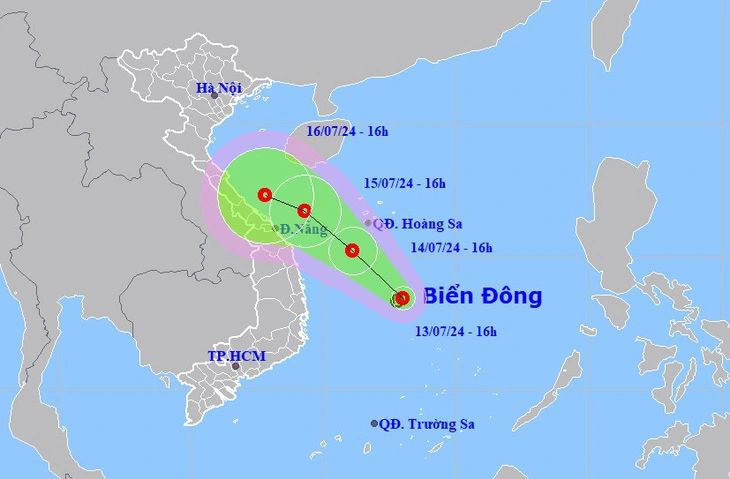 Áp thấp nhiệt đới giật cấp 8 hình thành trên Biển Đông