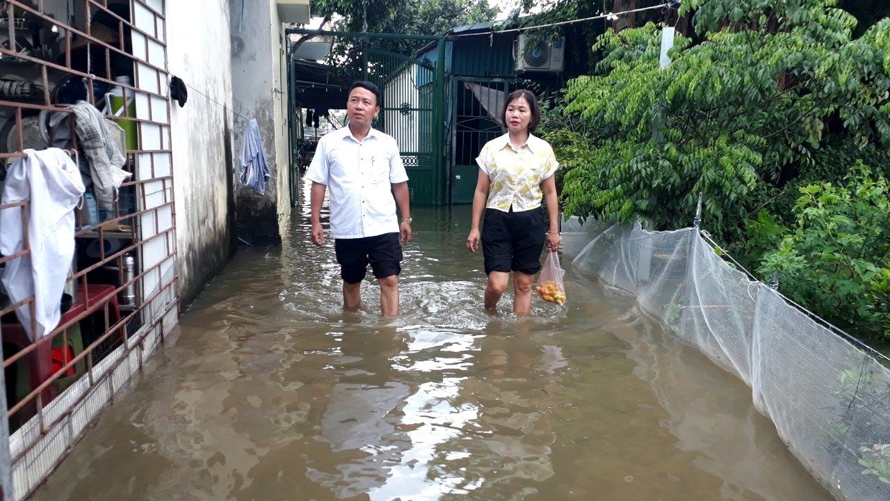 Hà Nam: Mực nước sông Đáy dâng cao ảnh hưởng đến nhiều hộ dân