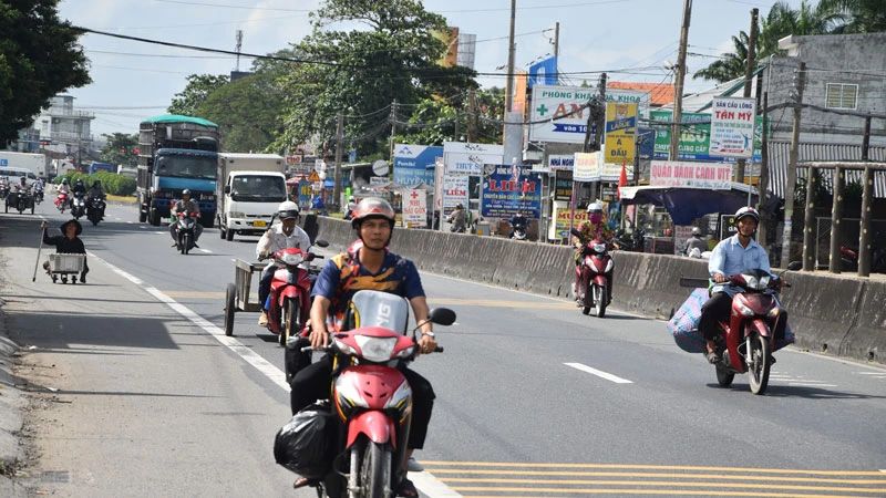 Triển khai tuyến đường kiểu mẫu an toàn giao thông tại Tiền Giang