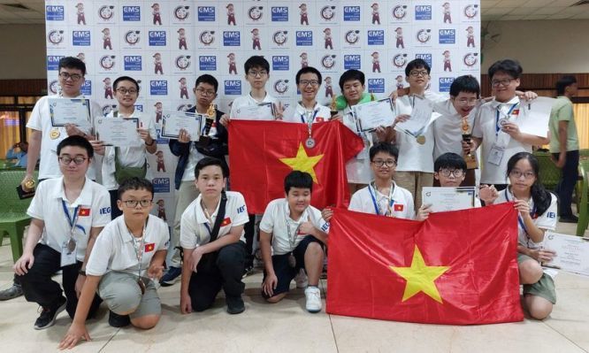 Học sinh Việt Nam giành 16 giải tại Olympic Toán học trẻ quốc tế