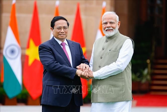 Thủ tướng Phạm Minh Chính hội đàm với Thủ tướng Ấn Độ Narendra Modi