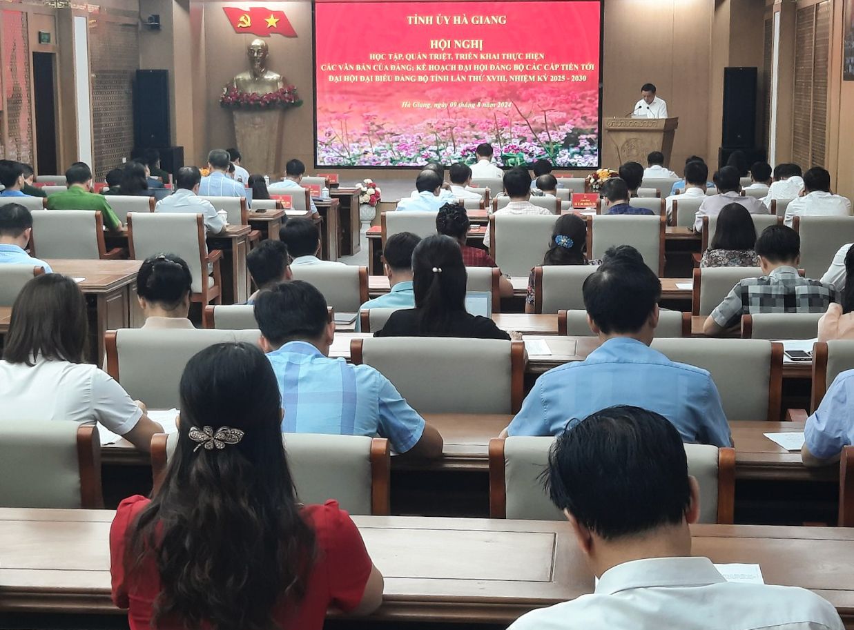 Hà Giang: Trên 5.700 đại biểu tham dự Hội nghị học tập, quán triệt, triển khai các văn bản của Trung ương Đảng và Tỉnh ủy