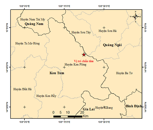 Động đất ở Kon Plông được nhận định là động đất kích thích