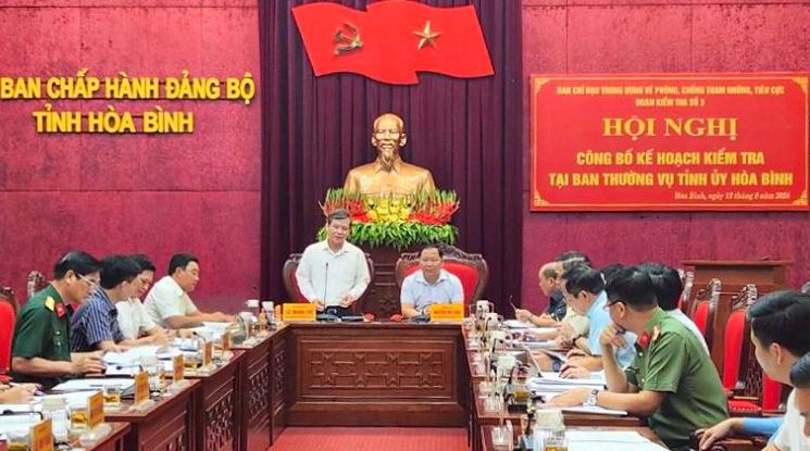 Công bố Kế hoạch kiểm tra phòng, chống tham nhũng, tiêu cực tại Hòa Bình, Bình Thuận