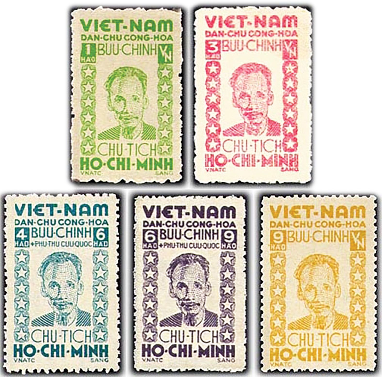 Bộ tem chính thức đầu tiên mang quốc hiệu "Việt Nam"