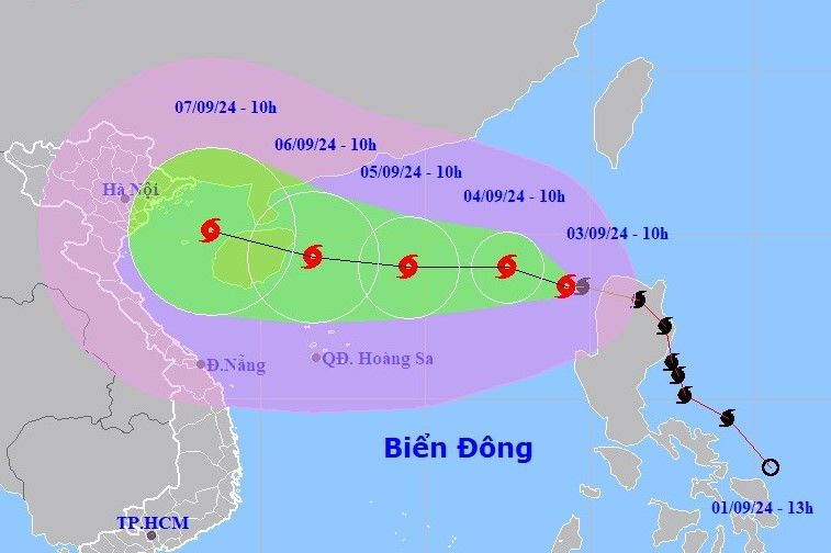 Bão YAGI vào Biển Đông, trở thành bão số 3 trong năm 2024