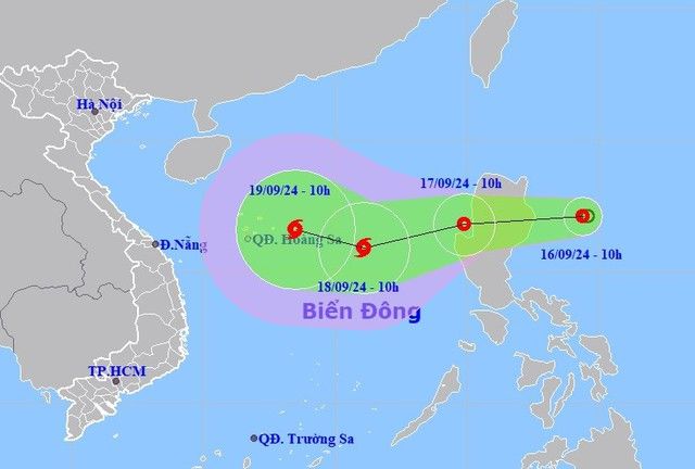 Áp thấp nhiệt đới mạnh lên thành bão số 4 sẽ diễn ra với 2 kịch bản 