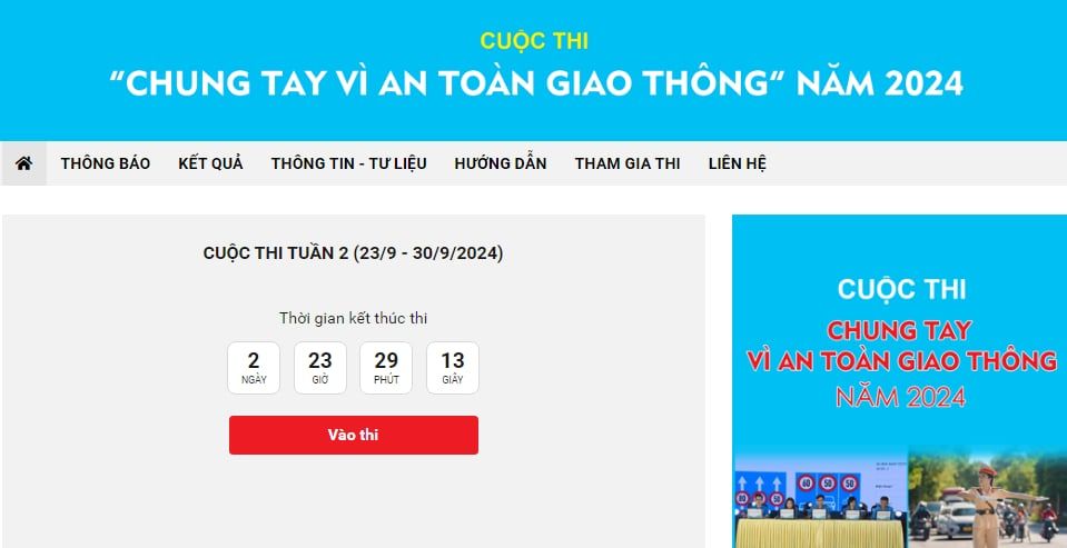 Hơn 122 nghìn lượt thi “Chung tay vì an toàn giao thông” tuần 2