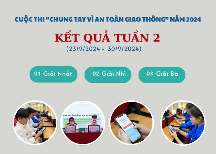 Kết quả tuần 2 Cuộc thi “Chung tay vì an toàn giao thông” năm 2024