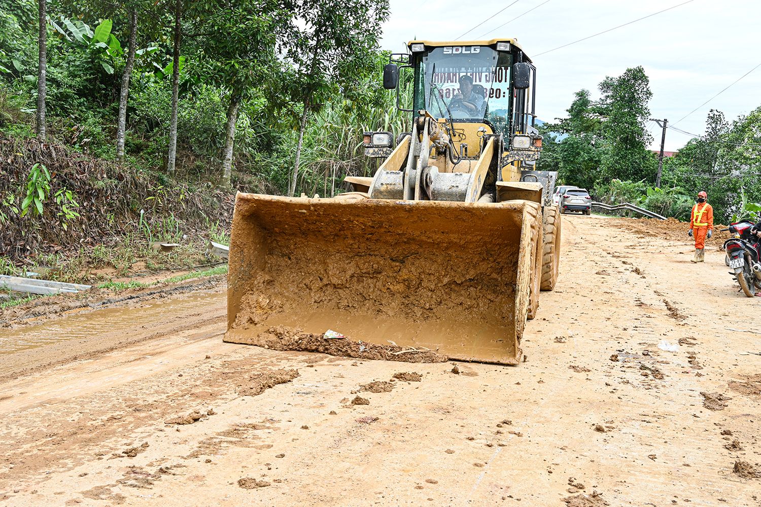 Chính thức thông xe đoạn sạt lở tại tuyến Quốc lộ 2, đoạn qua huyện Bắc Quang