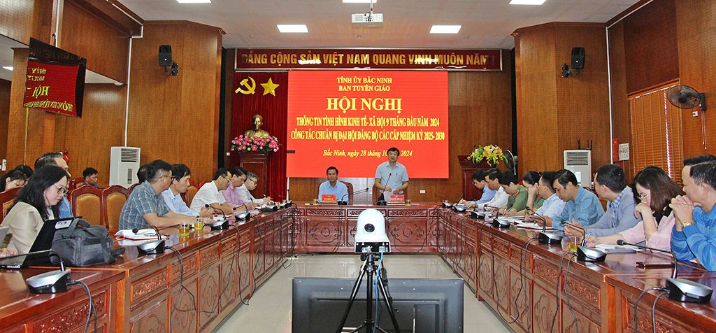 Bắc Ninh: Thông tin công tác chuẩn bị Đại hội Đảng bộ các cấp nhiệm kỳ 2025-2030