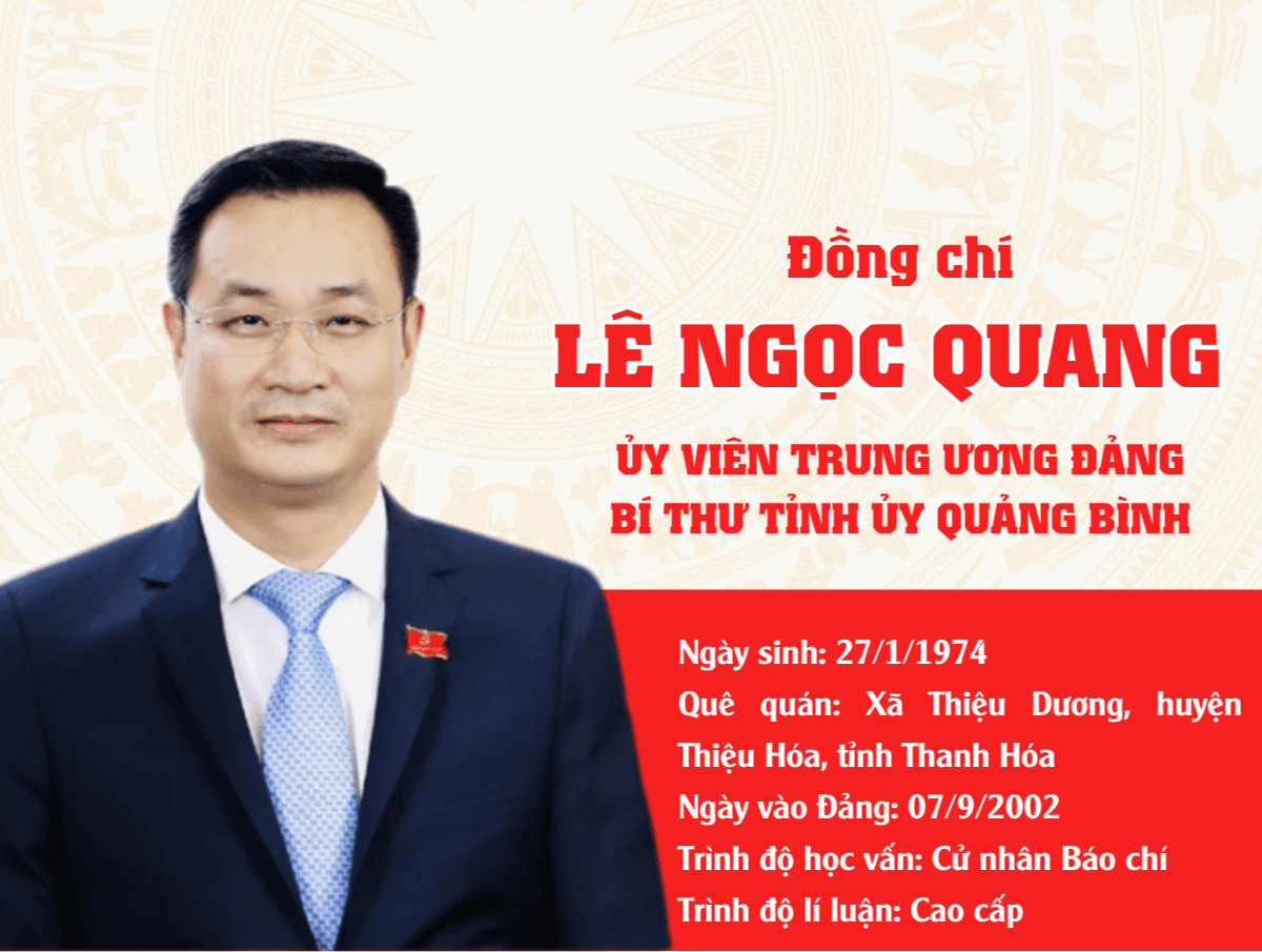 [Infographic] Đồng chí Lê Ngọc Quang giữ chức Bí thư Tỉnh ủy Quảng Bình 