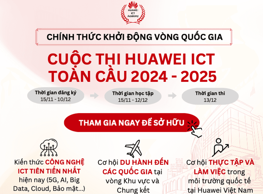 Khởi động cuộc thi ICT Competition 2024 - 2025, tạo cơ hội học tập và tiếp sức đam mê cho sinh viên công nghệ